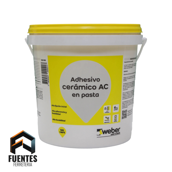 Adhesivo Cerámico Pasta AC Weber 25 kg.