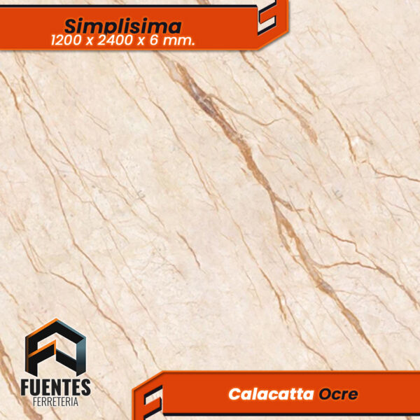 Simplisima Calacatta Ocre / 6 x 1200 x 2400 mm