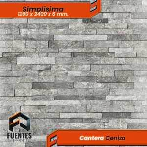 Simplisima Piedra Cantera Ceniza / 6 x 1200 x 2400 mm