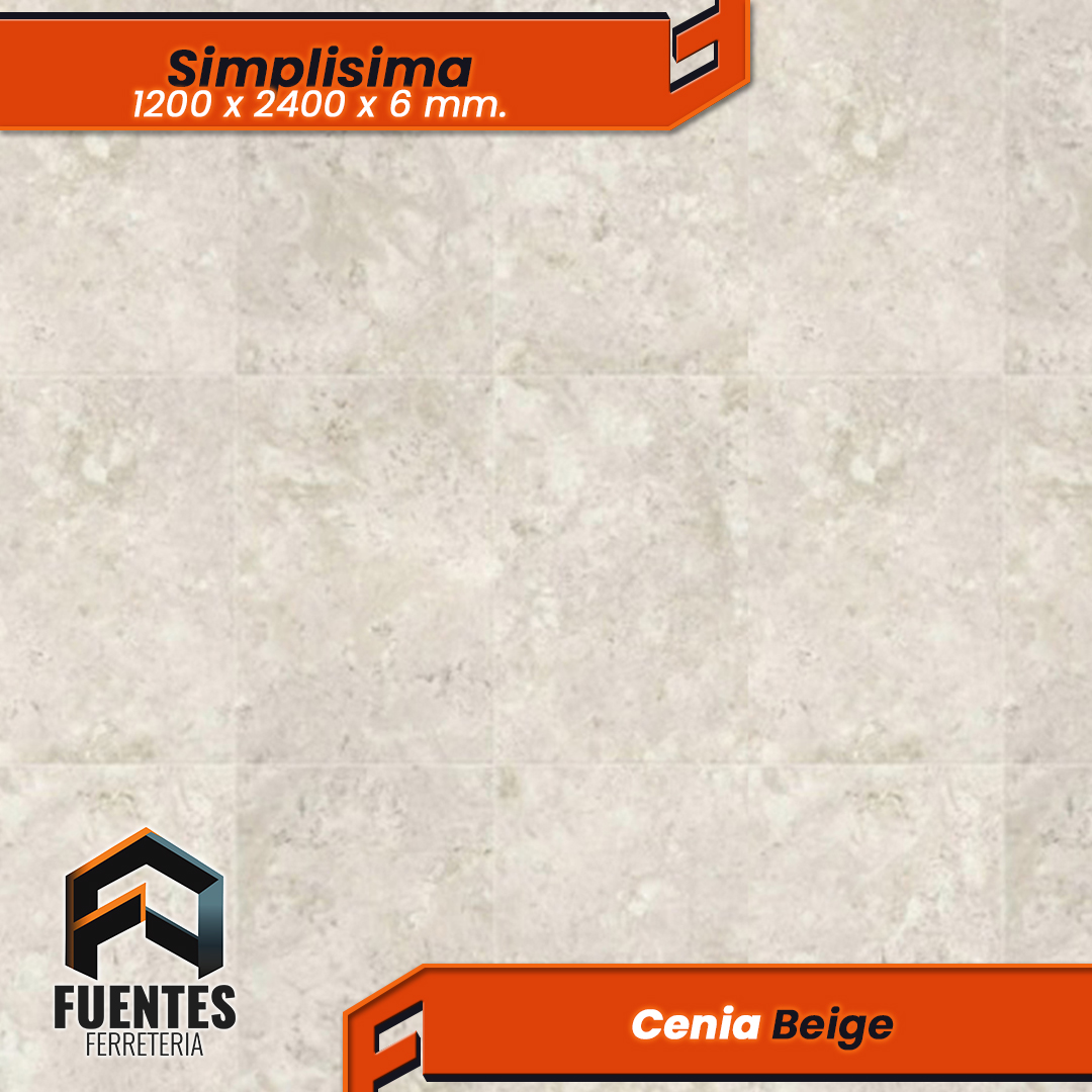 Simplisima Cenia Beige / 6 x 1200 x 2400 mm