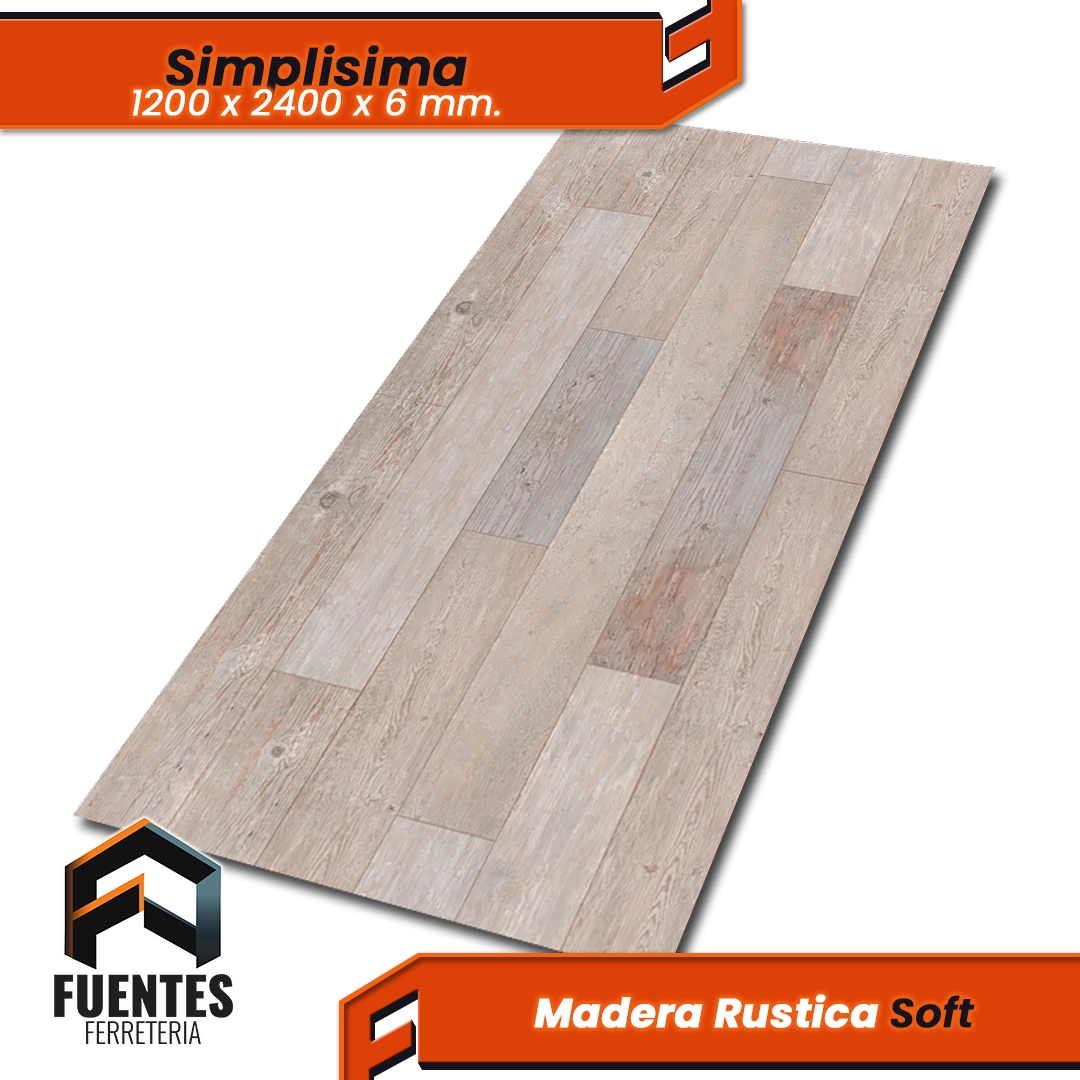 Simplisima Madera Rustica Soft / 6 x 1200 x 2400 mm - Imagen 2