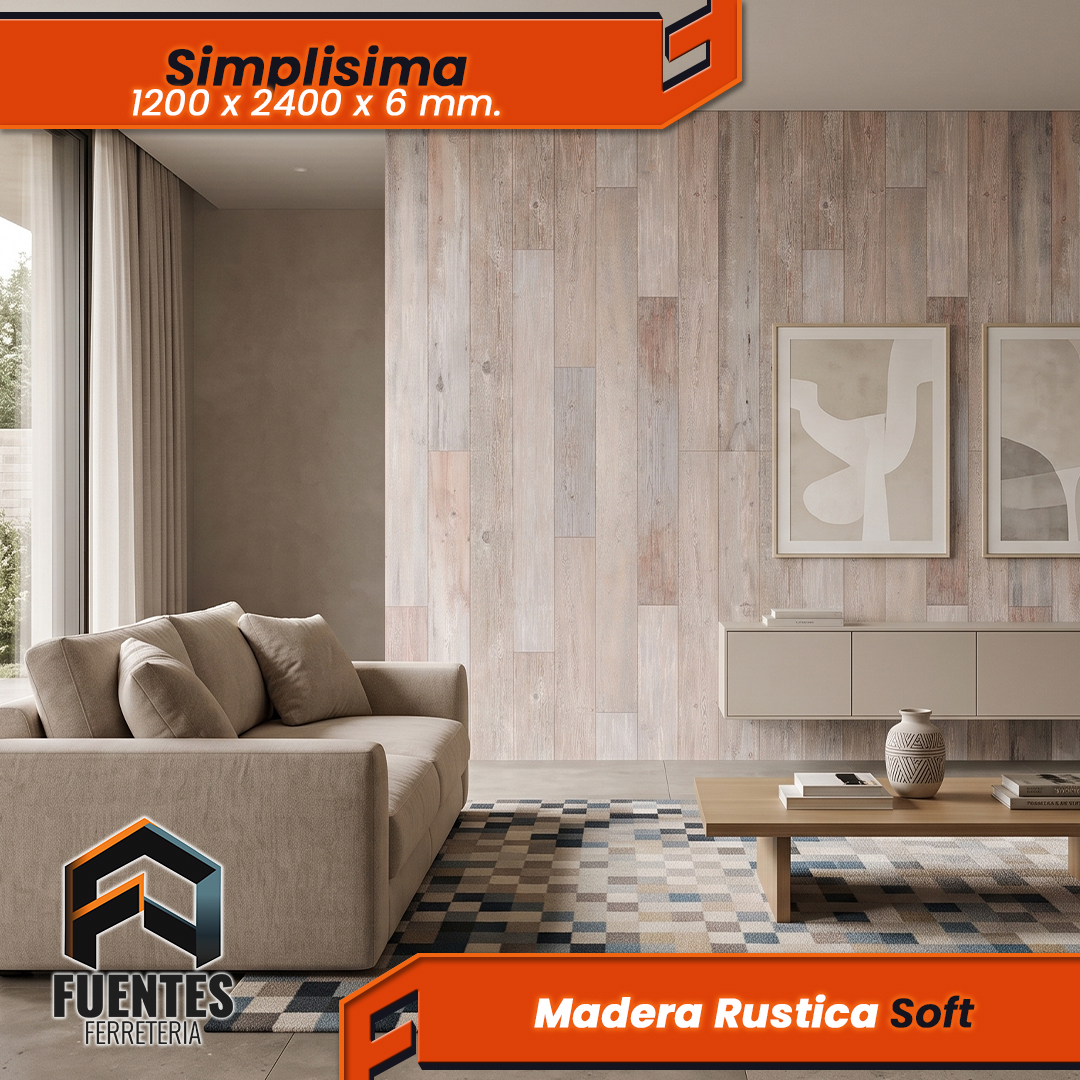 Simplisima Madera Rustica Soft / 6 x 1200 x 2400 mm - Imagen 3