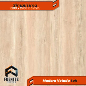 Simplisima Madera Vetada Soft / 6 x 1200 x 2400 mm
