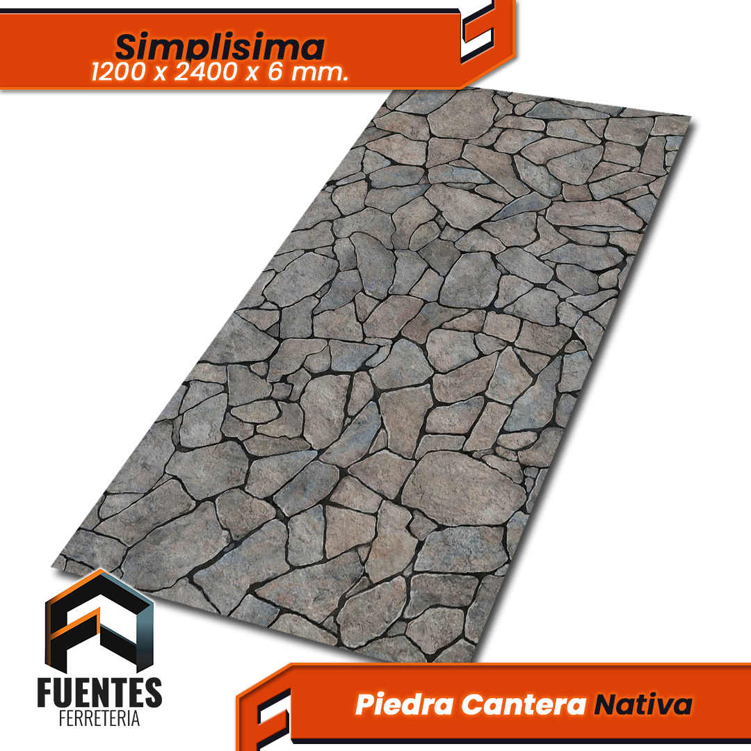 Simplisima Piedra Cantera Nativa / 6 x 1200 x 2400 mm - Imagen 2