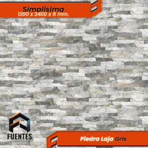 Simplisima Piedra Laja Gris / 6 x 1200 x 2400 mm