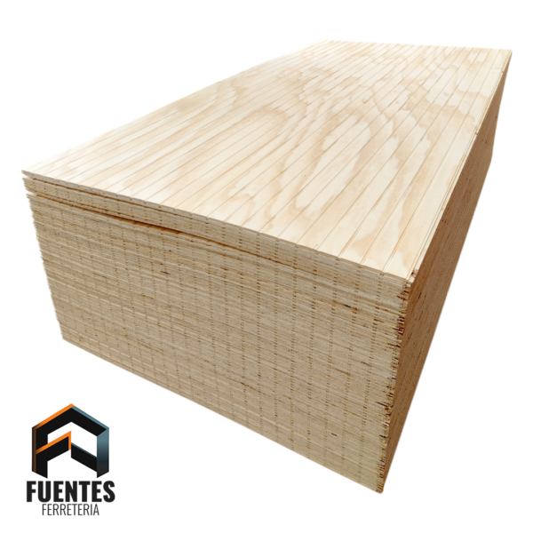 Terciado Ranurado Colonial 9 mm. Selex / 1220 x 2440 mm.