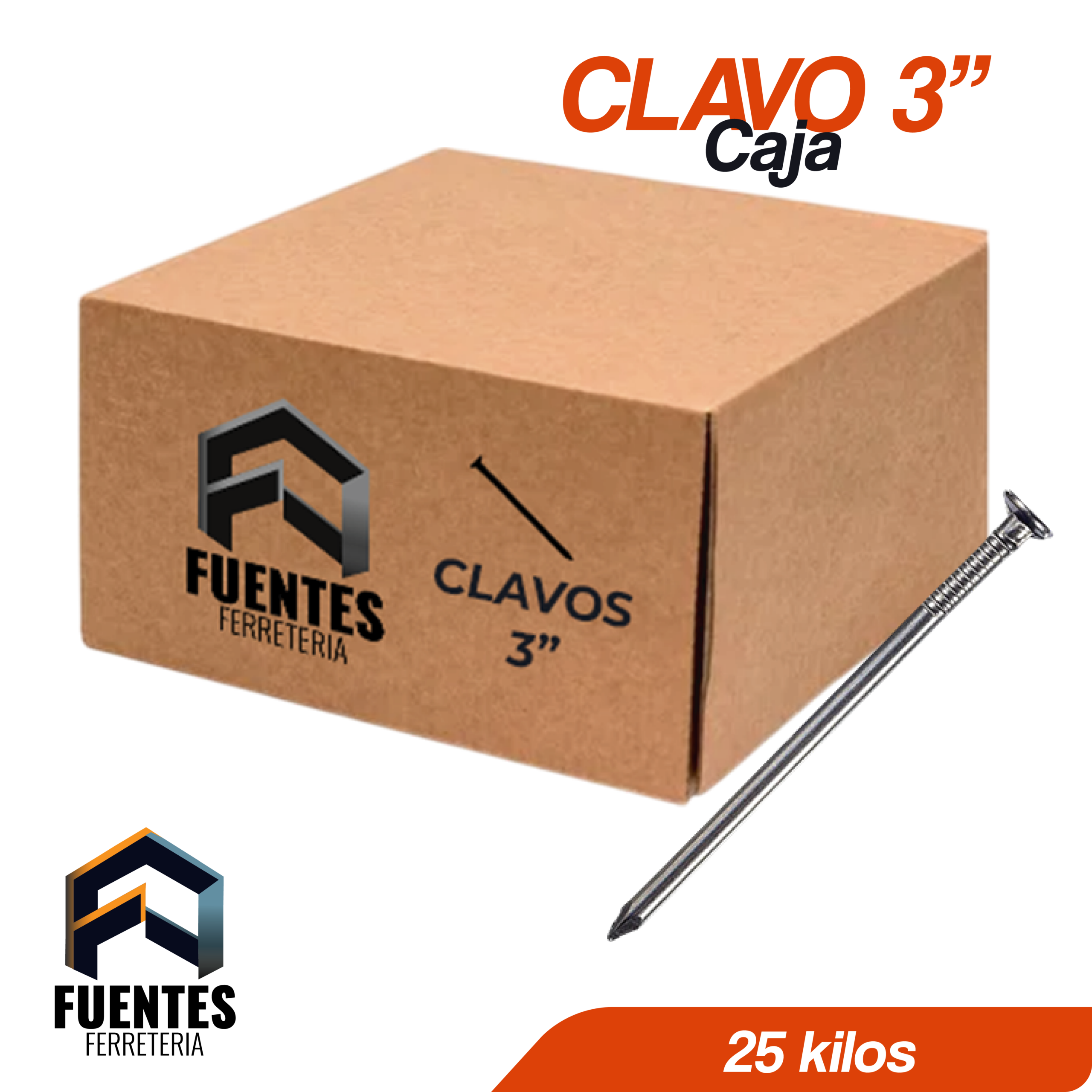 Caja de clavos 3"