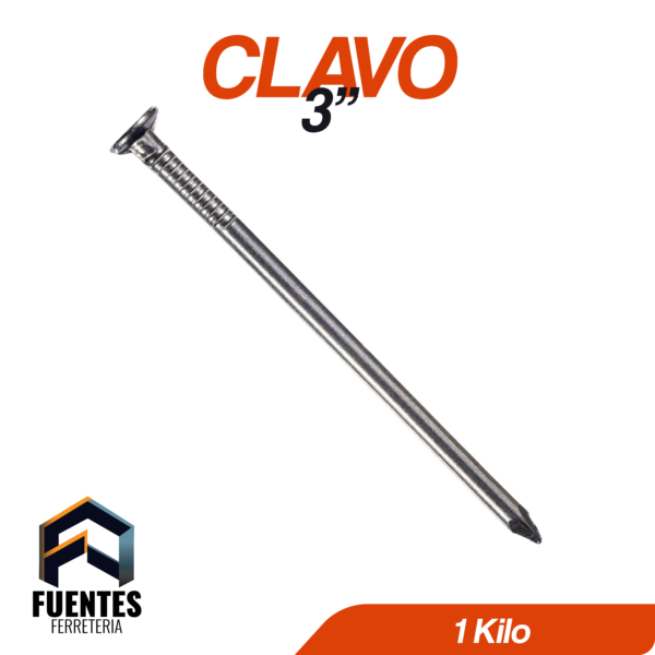 Clavos 3" (1 Kg)
