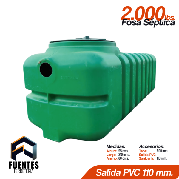 Fosa Septica Horizontal 2000 Lts.