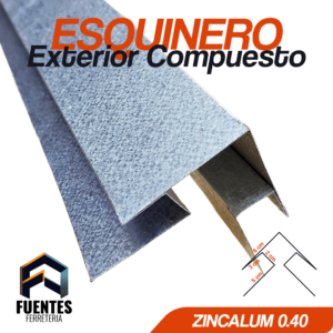 Perfil Hojalata Esquinero Exterior Compuesto