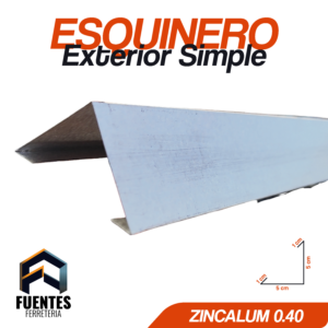 Perfil Hojalata Esquinero Exterior Simple
