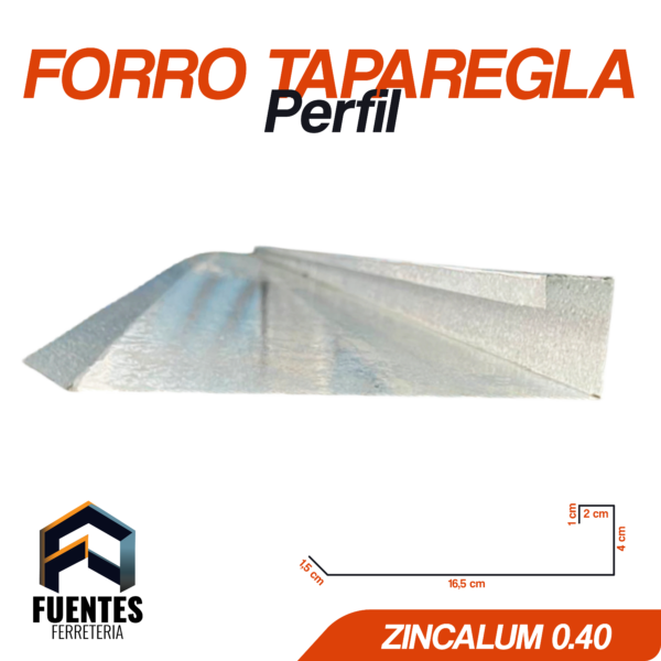 Perfil Hojalata Forro Taparegla