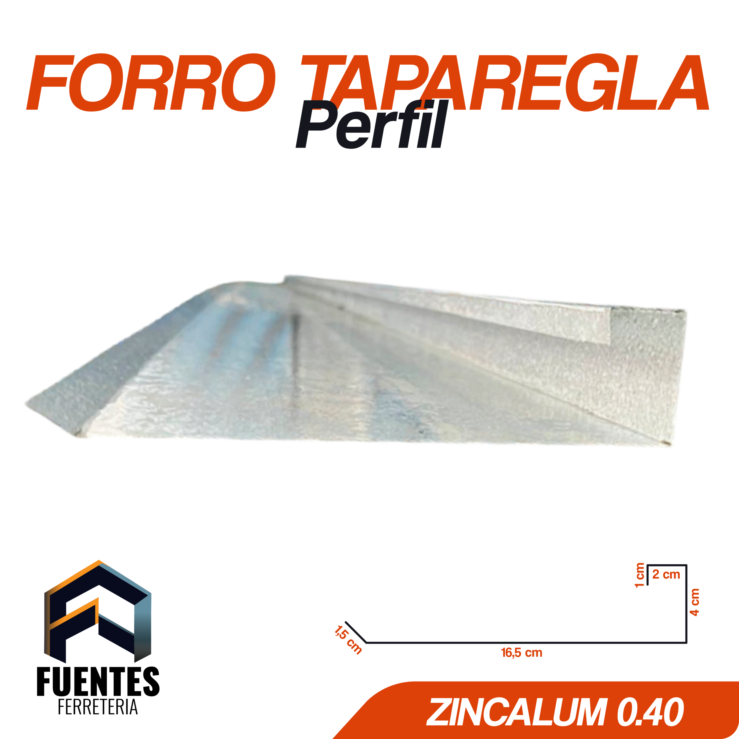 Perfil Hojalata Forro Taparegla