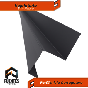Perfil Hojalata Inicio Cortagotera Negro
