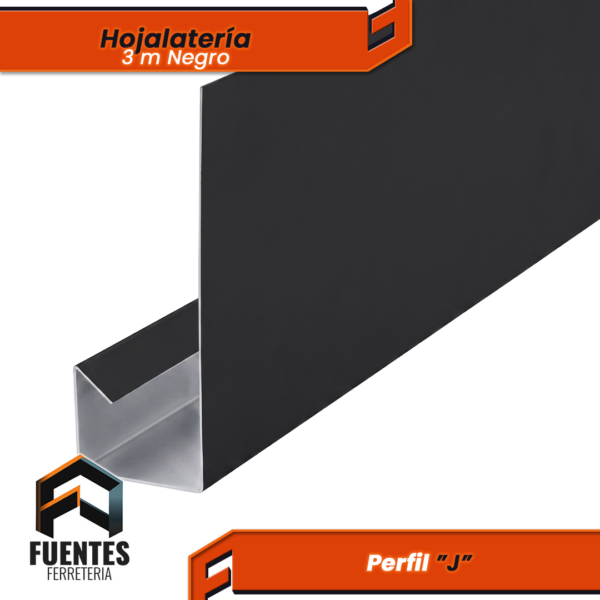 Perfil Hojalata Jota Negro