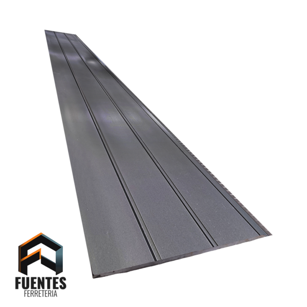 Metal Siding Negro Tres Tablas LZG-Black / 3800 x 380 x 16 mm.
