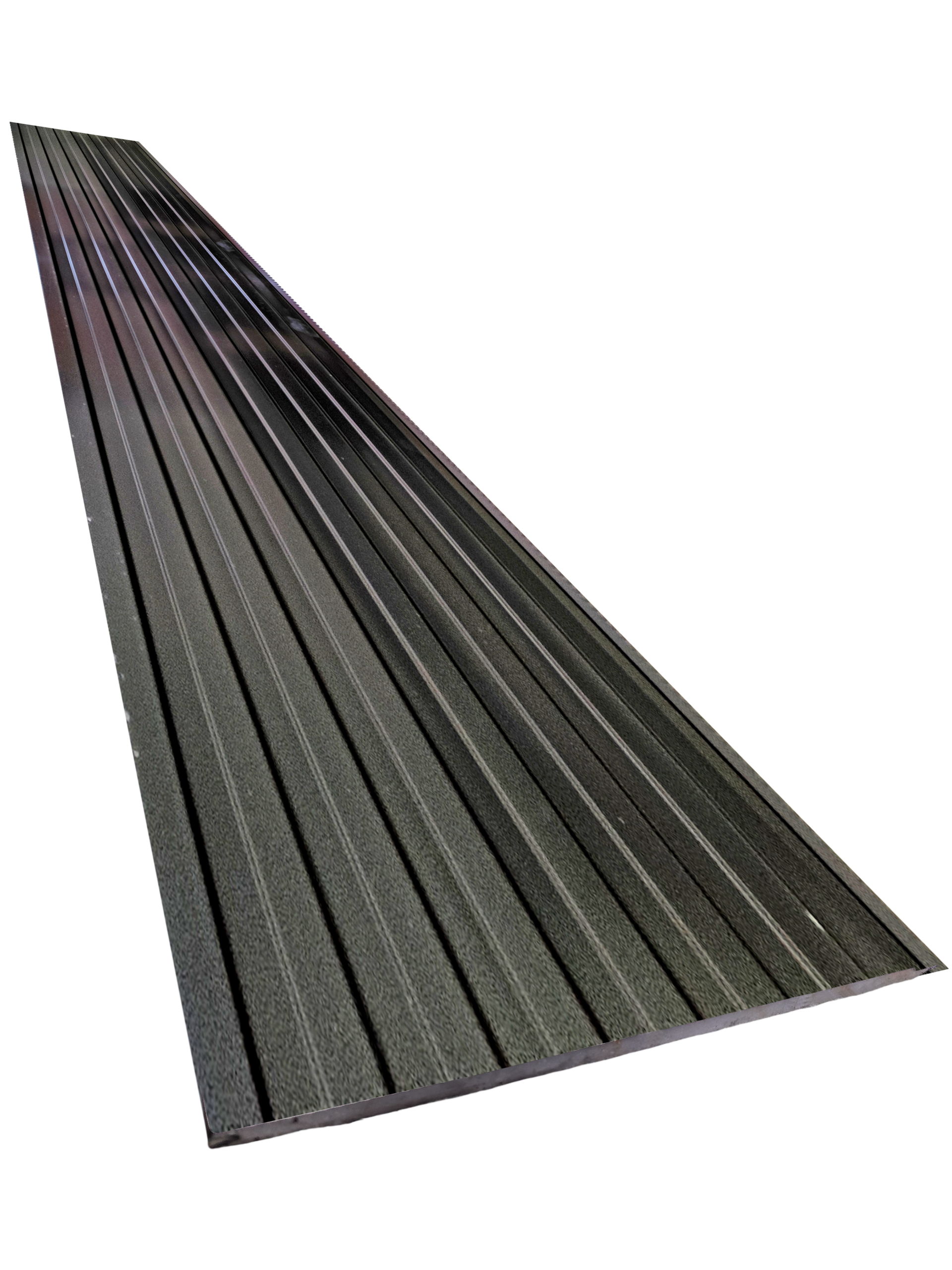 Metal Siding Negro maxi Siete Tablas COD-201009 / 3,80 x 0,38 mts.