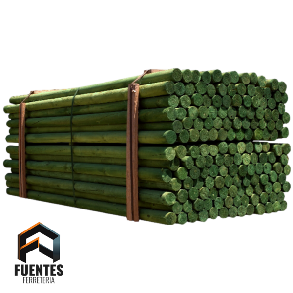 Polin Impregnado/ 3" - 4" x 2,3 mts.