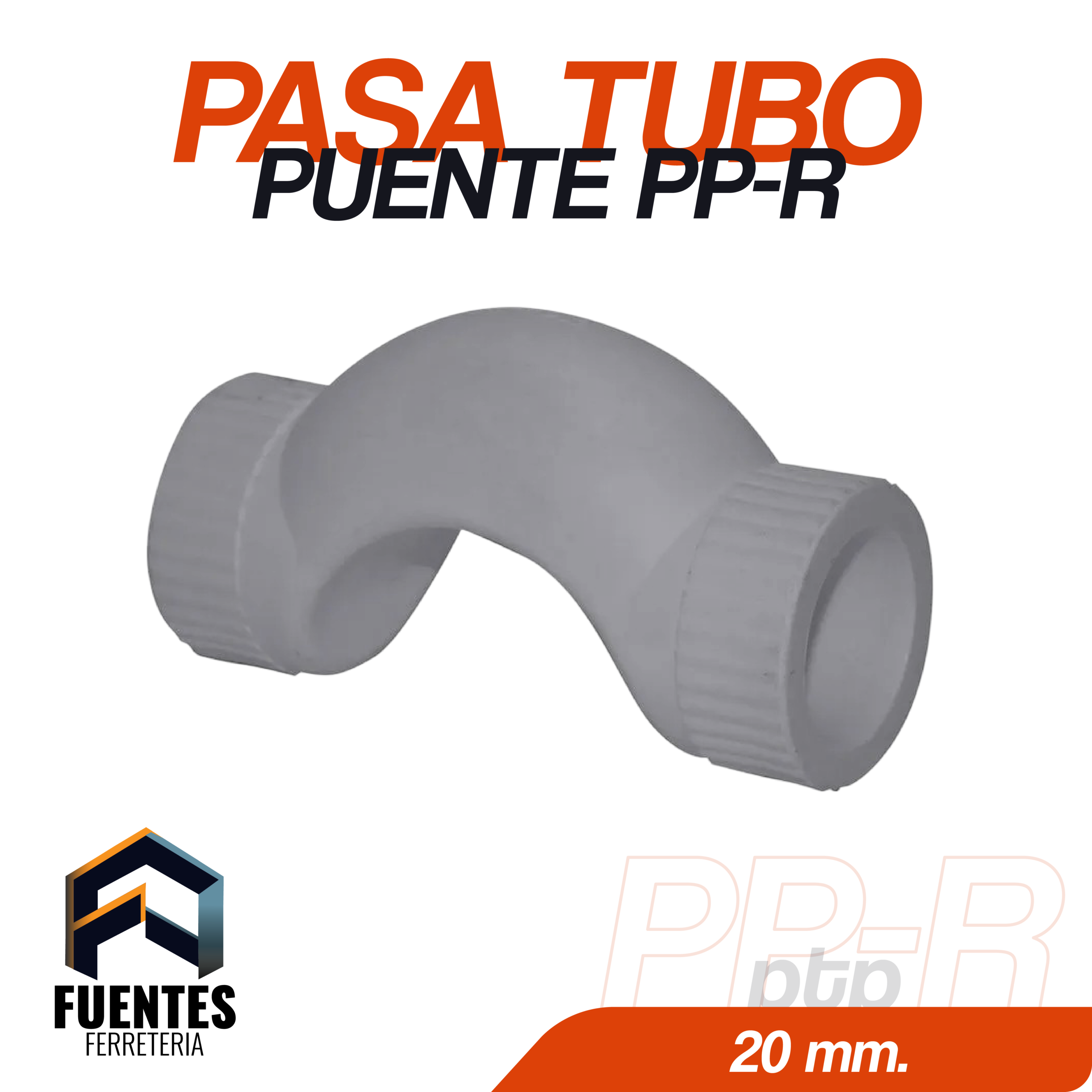 Pasa Tubo Puente PP-R 20 mm