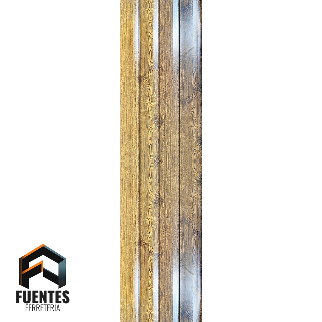 Metal Siding Castaño Cuatro Tablas SXG-A004 / 3800 x 380 x 16 mm. - Imagen 2