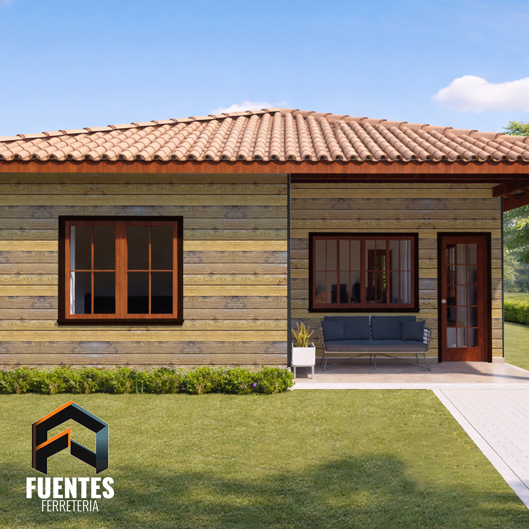 Metal Siding Castaño Cuatro Tablas SXG-A004 / 3800 x 380 x 16 mm. - Imagen 3