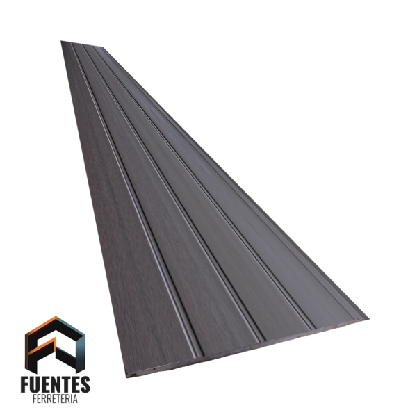 Metal Siding Negro Cuatro Tablas SZG-Black / 3800 x 380 x 16 mm.