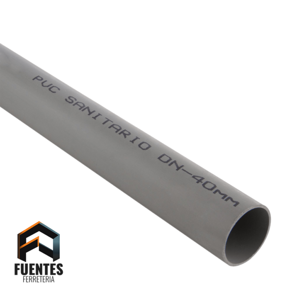 PVC Sanitario Gris / 40 mm. x 6 mts.