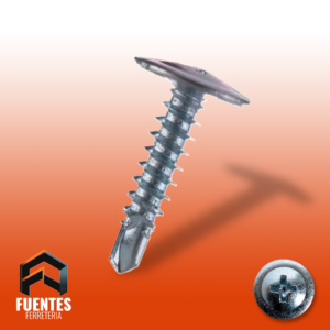 Tornillo Cabeza Lenteja Punta Broca 8 x 1-1/2" / Caja: 100 Unidades aprox.