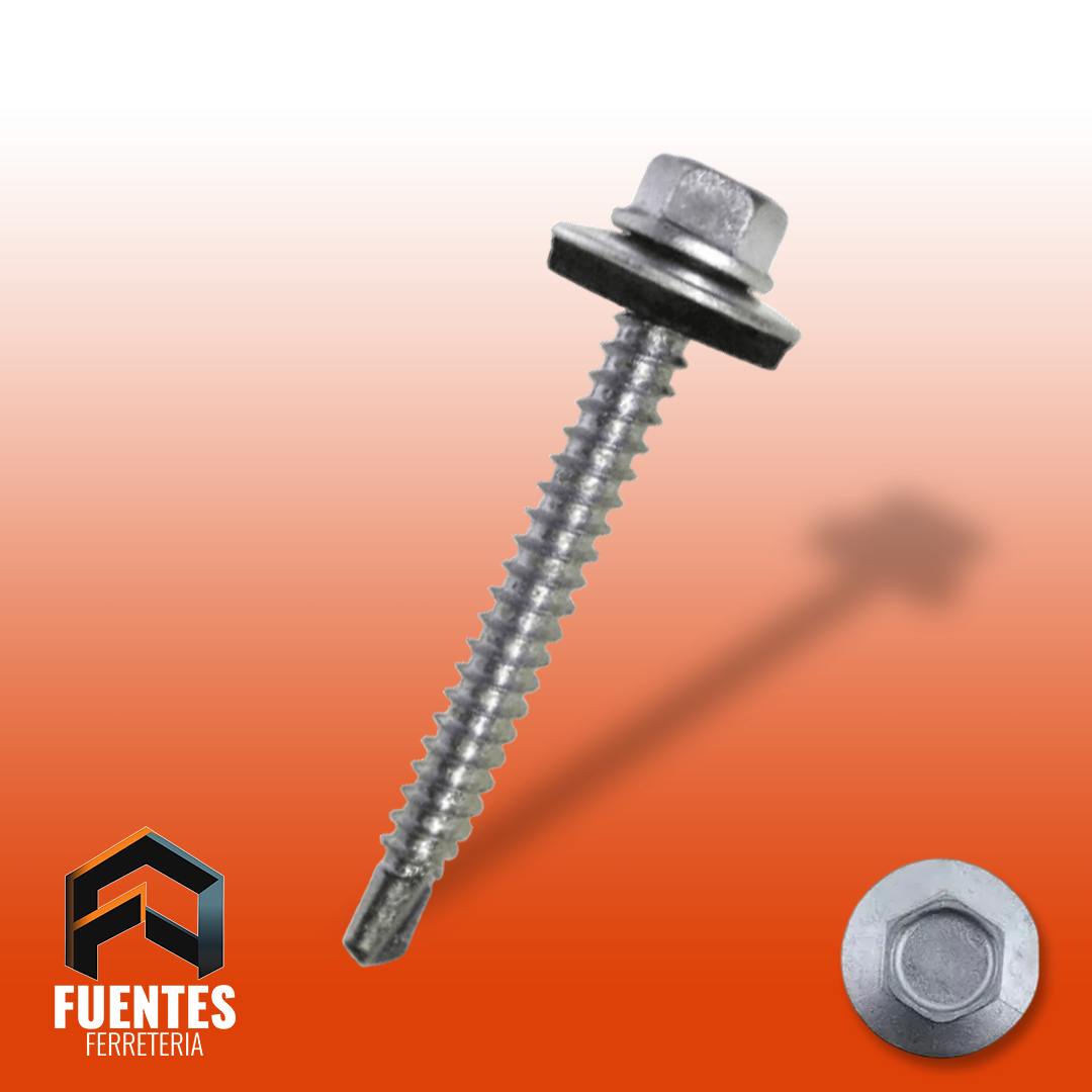 Caja tornillo techo 2 1/2" autoperforante 100 unidades