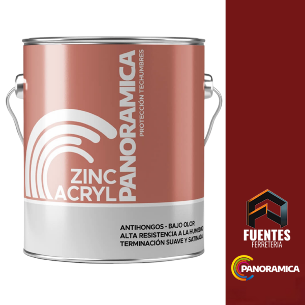 Pintura Zinc Acryl Rojo Oxido GL