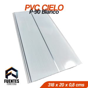 PVC Cielo Panel â€“ P-90 Blanco 200 x 3180 x 8 mm