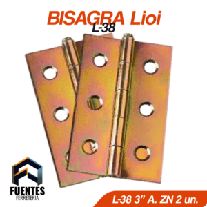 Bisagra L-38 3" A. Zincado â€“ Lioi