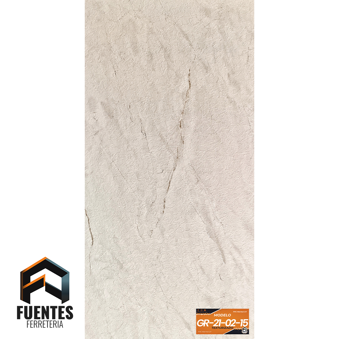 Placa de PVC Travertino Modern Texturizada GR21-02-15 / 1220 x 2440 mm. - Imagen 4