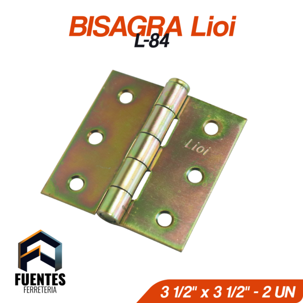 Bisagra Lioi L-84 3 1/2" x 3 1/2" - 2 un
