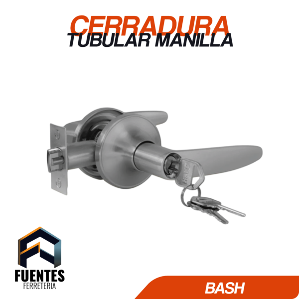 Cerradura tubular manilla BASH 8014 dor/of