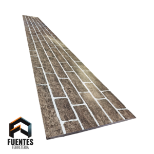 Metal Siding Piedra Ladrillo Gris DLS-S001 / 3800 x 380 x 16 mm.