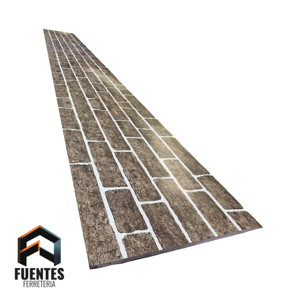 Metal Siding Piedra Ladrillo Gris DLS-S001 / 3800 x 380 x 16 mm.