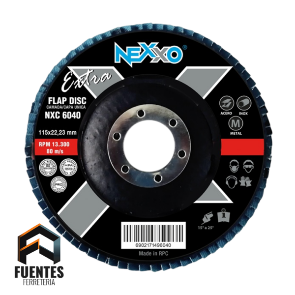Disco Traslapado Madera-Metal - 4 1/2" G 80 - NEXXO