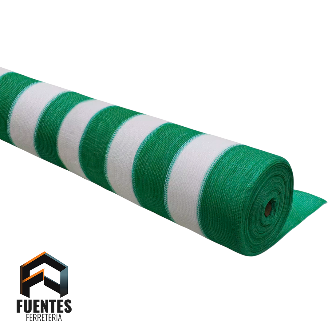 Malla Raschel Sombra Verde/Blanco 4,2 x 100 mts - Imagen 2