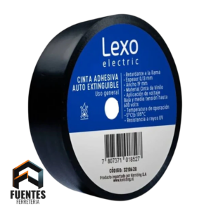 Cinta PVC Negra LEXO - 19 mm