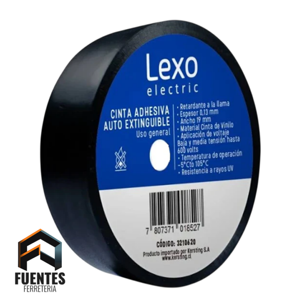 Cinta PVC Negra LEXO - 19 mm