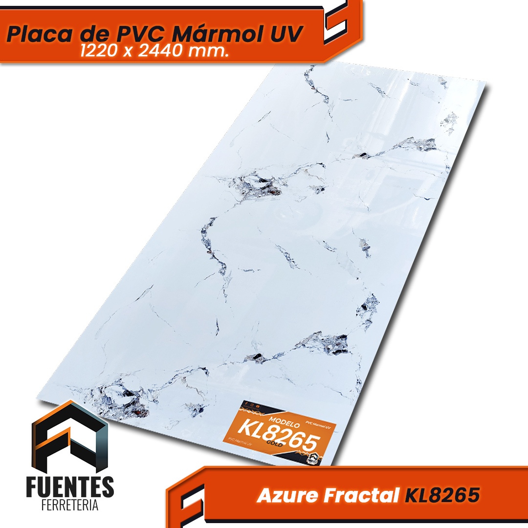 Placa de PVC Azure Fractal KL8265 / 1220 x 2440 mm. - Imagen 2