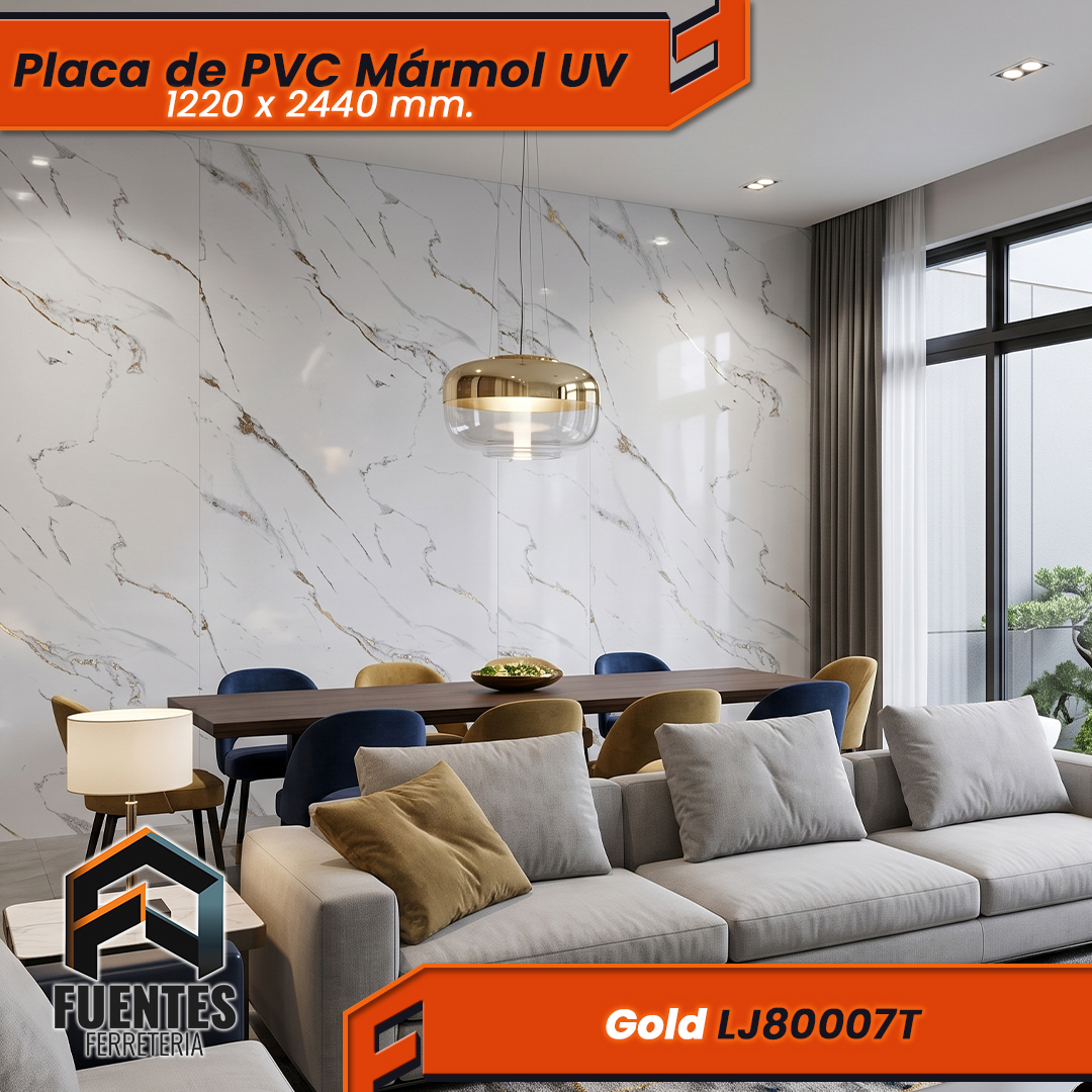Placa de PVC Gold LJ80007T / 1220 x 2440 mm. - Imagen 3