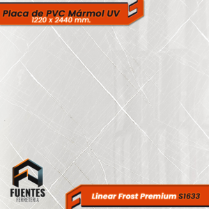 Placa de PVC Linear Frost Premium S1633 / 1220 x 2440 mm.
