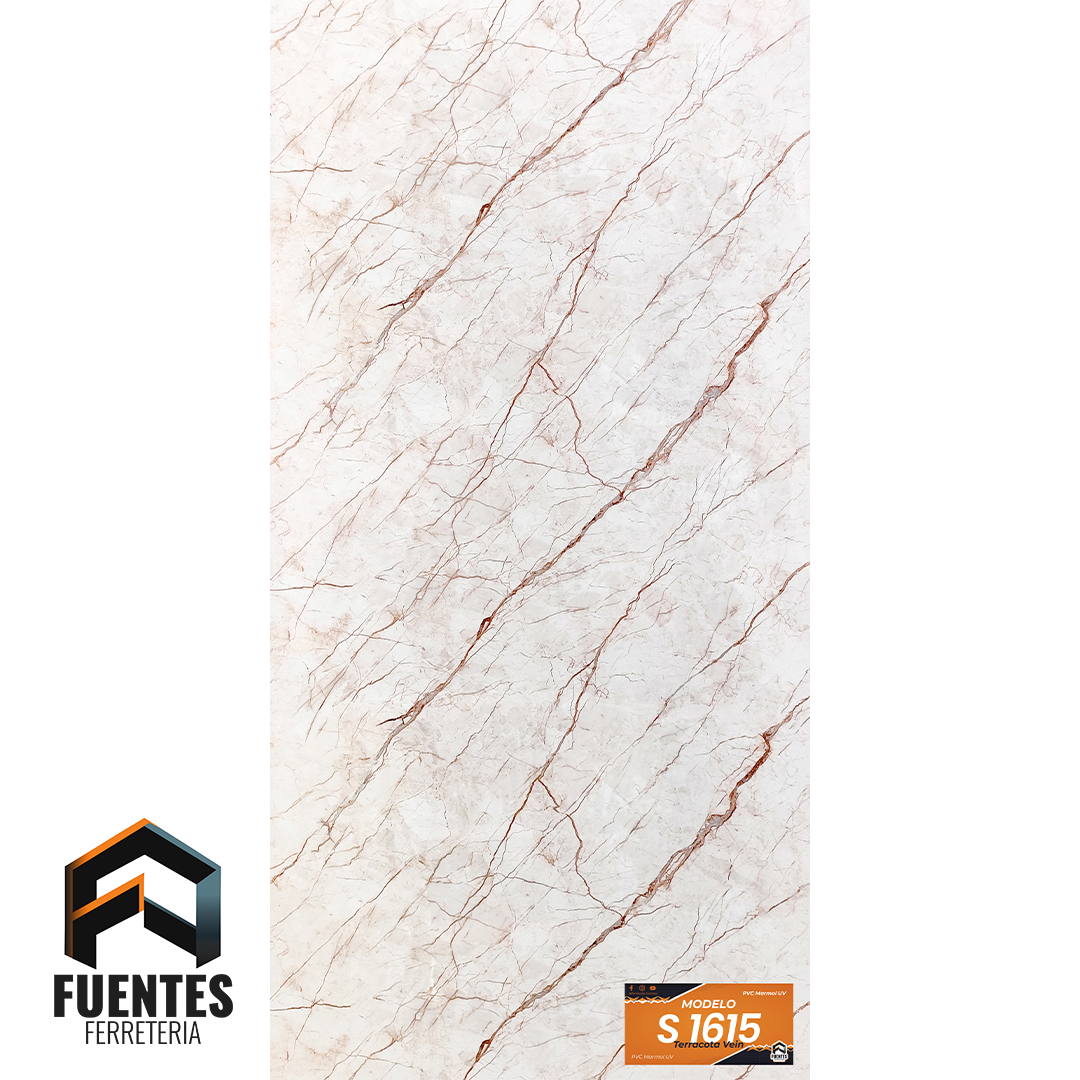Placa de PVC Terracota Vein S1615 / 1220 x 2440 mm. - Imagen 4