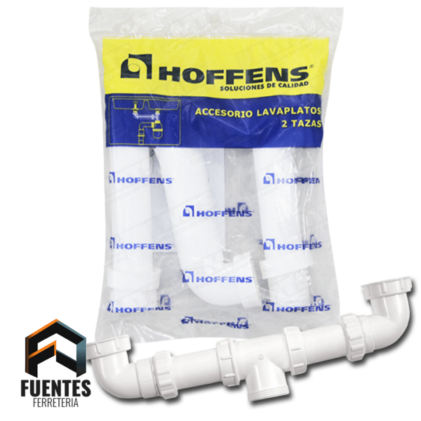 Accesorios para unir Sifón con Lavaplatos de 2 Tazas 1 1/2" HOFFENS
