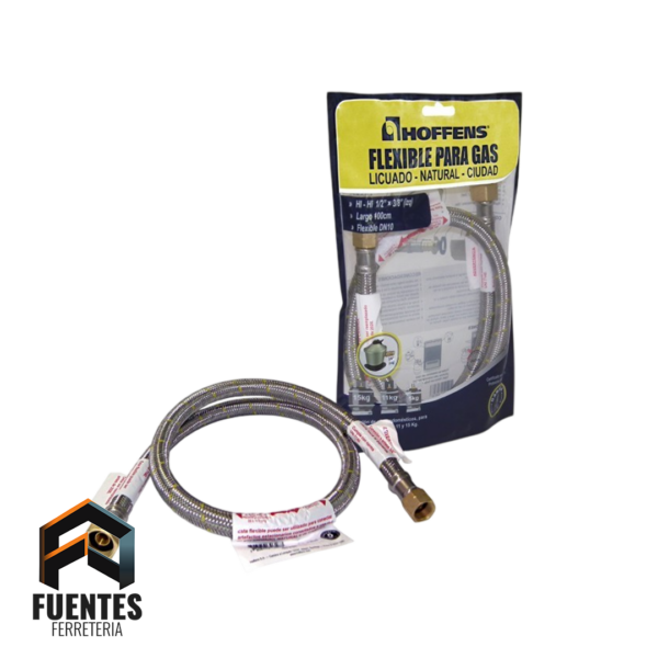 Flexible Gas HI-HI 3/8" Hilo Izquierdo 100 cm Hoffens