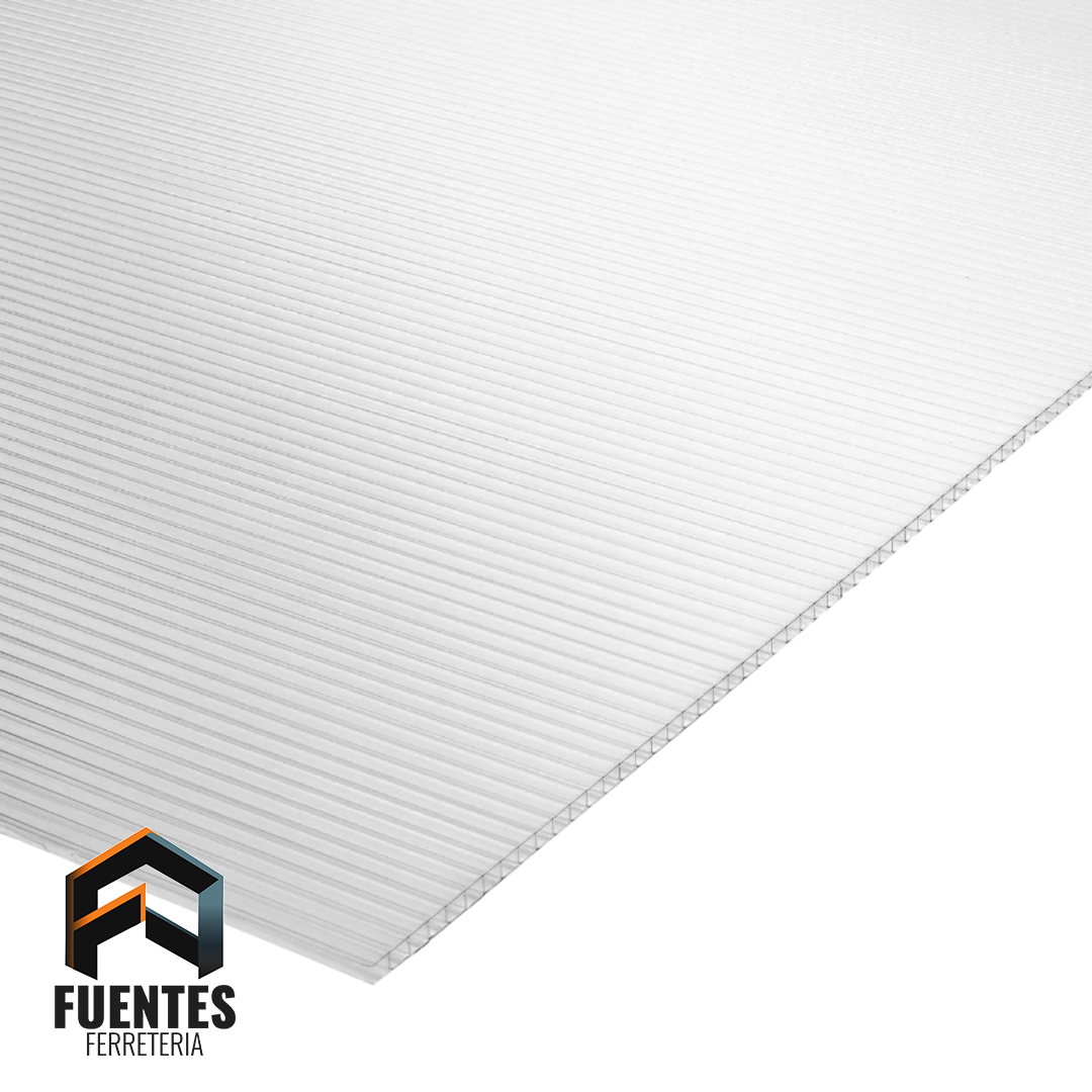Policarbonato Alveolar - 4 mm x 1,05 mts x 2,90 mts transparente
