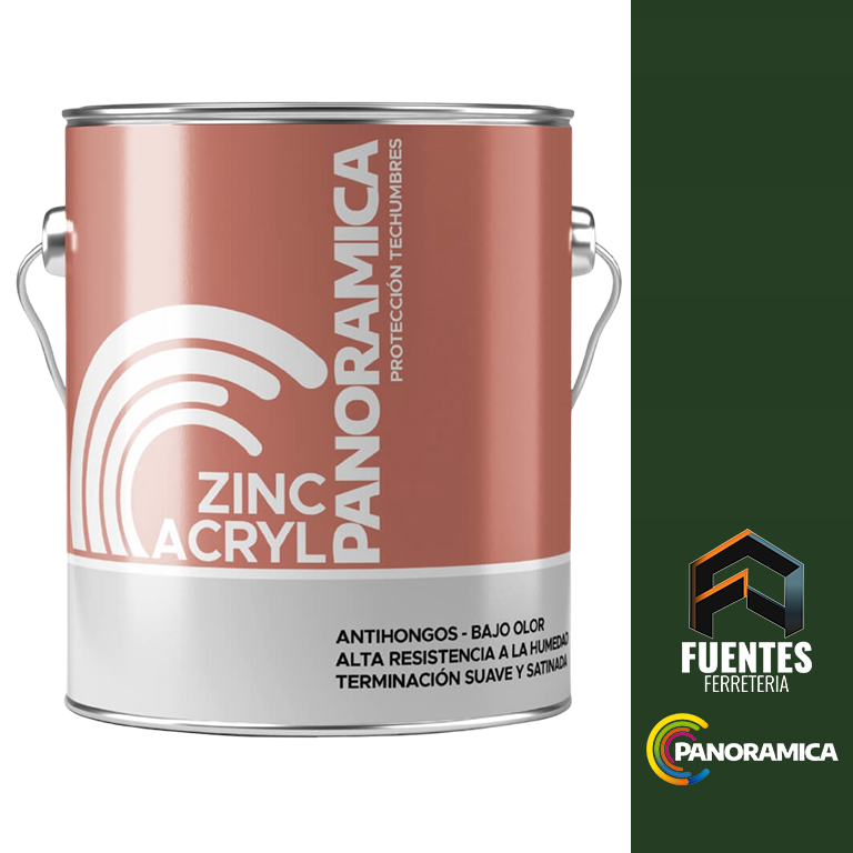 Pintura Zinc Acryl Galon Verde