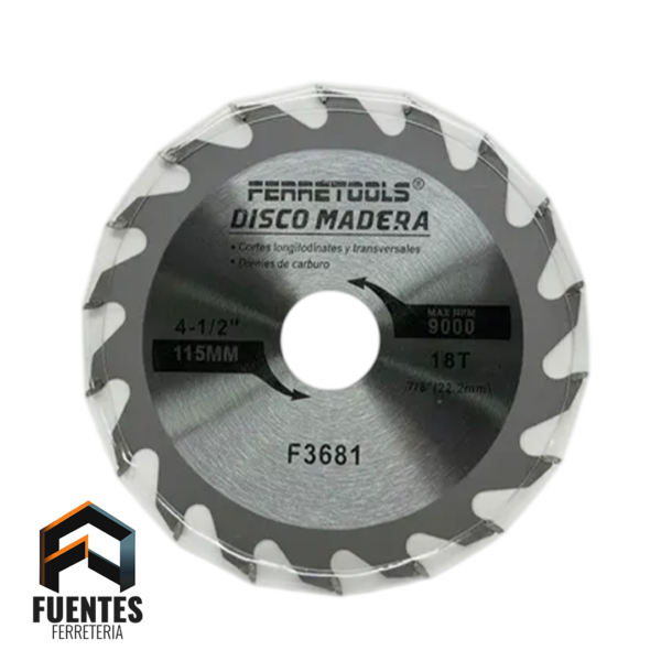 Disco de Sierra Madera 4 1/2"
